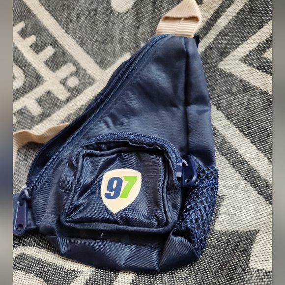 Build-A-Bear Workshop BABW Stuffed Animal 5" Blue Sling Cross Body Bag Accessory - Picture 2 of 8